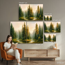 Wooden wall art - Forest landscape