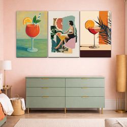 Set 3 art obrazov - Citrusové leto