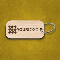 Drevené kľúčenky pre firmy s vlastným logom