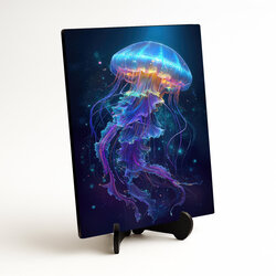 Drevený farebný obraz - Medúza