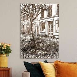 Engraved Decoration - Bicycle Under the Tree