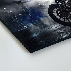 Motorcycle painting on wood - Night Rider
