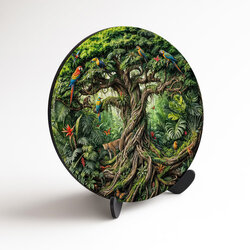 Drevený obraz stromu života do obývačky - Džungľa