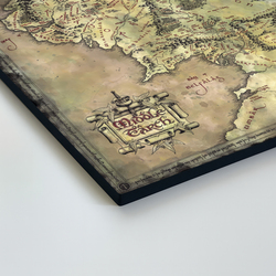 Dřevěný obraz - Mapa Středozemě