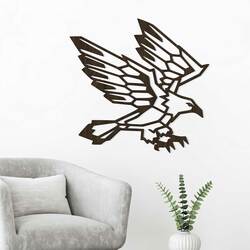 Polygonal Wall Art from Wood - Eagle | Wenge