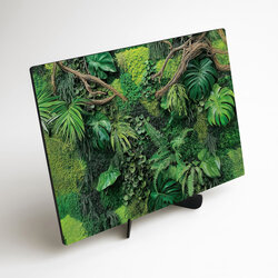 Drevený obraz - Machová monstera