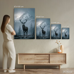 Dizajnový obraz - Jeleň a hory