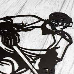 Gift for a Hockey Player - Wooden Wall Art | Black