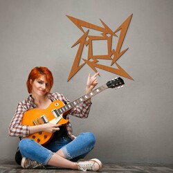 Drevený symbol - Metallica Ninja Star | Čerešňa