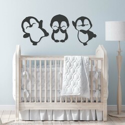 Wall Stickers for Children&#039;s Room - Penguins | Anthracite Gray