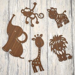 Dětské nálepky na zeď - Safari | Ořech