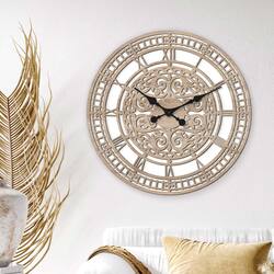 Nástenné vintage hodiny z dreva - Majestique | Dub Sonoma