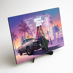 Drevený obraz GTA 6 - Vice City