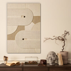 Boho textured painting - Woven arches