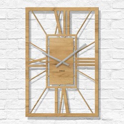 Wooden Roman Numeral Clock - Arch Deco | Gold Craft Oak