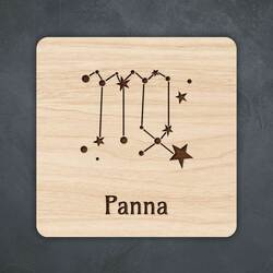 Dřevěná dekorace na stůl - podtácek Panna