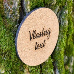 Korková podložka pod pohár na mieru - s vlastným textom