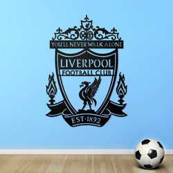 Wooden Club Logo on the Wall - Liverpool | Black