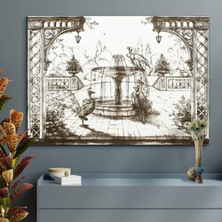 3D Wooden Engraved Picture - Drawn Peacock