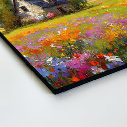 Country picture for the wall - Cottage by the meadow