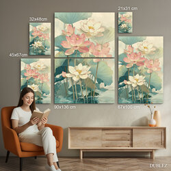 Štýlový obraz - Kvitnúce lotosy