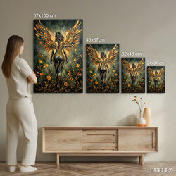 Spiritual painting - Angel among flowers