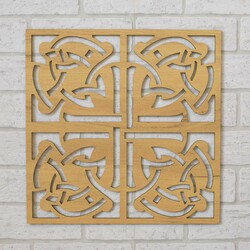 Wooden Wall Art - Celtic Knots | Gold Craft Oak