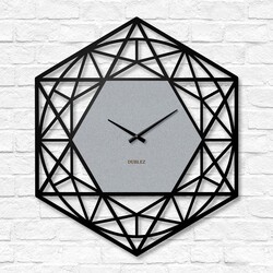 Geometrické hodiny na stenu - Polygón | Strieborná