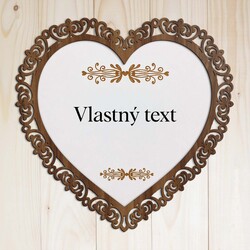 Drevené srdiečko s vlastným textom | Orech