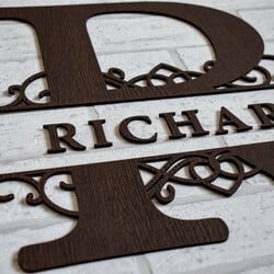 Ozdobné písmeno na stenu s vlastným textom | Wenge