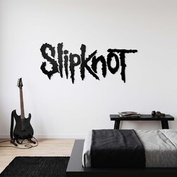 Drevené logo na stenu - Slipknot | Čierna