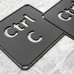 Wooden Decoration for Student Room - Ctrl | Anthracite Gray