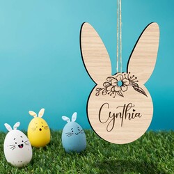 Wooden Bunny with Personalized Name