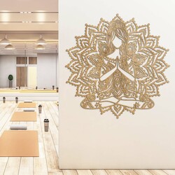 Fali boho mandala - Jógázó hölgy | Aranytölgy