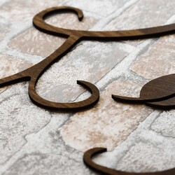 Drevený rodostrom s fotorámikmi na stenu | Orech