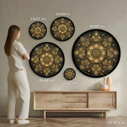 Elegant gold wall mandala