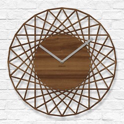 Dizajnové hodiny na stenu - Geometra | Orech