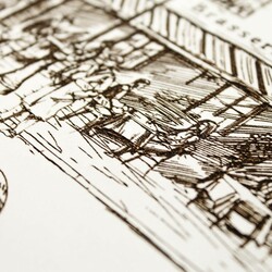 Wooden Wall Art for Restaurant - French Café | White