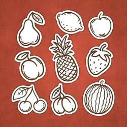 Drevená edukačná hračka - Ovocie | Biela