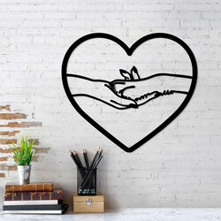 Nástenná dekorácia - Psia láska | Čierna