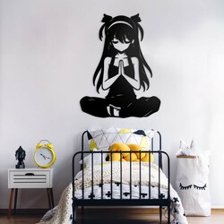 Drevená nálepka - Anime | Čierna