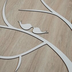 Veľká svadobná kniha hostí - Vtáčatá | Biela / Dub Sonoma