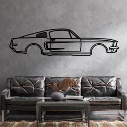 Wall Art Car Silhouette - Mustang | Black
