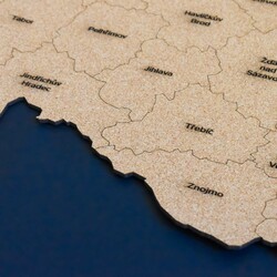 Korková mapa okresů Česka