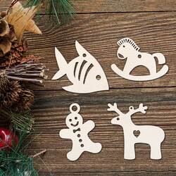 Ozdoby na stromček pre deti - Set 4 druhy po 5 ks (20ks)  | Topoľová preglejka