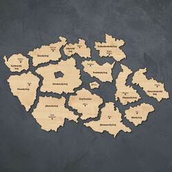PUZZLE z dreva - Mapa krajov Česka | Javor