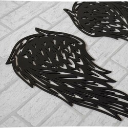 Wooden Angel Wings on the Wall | Black