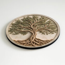 Round picture of the tree of life - The power of roots