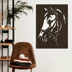 Large Wooden Wall Art - Horse | Wenge