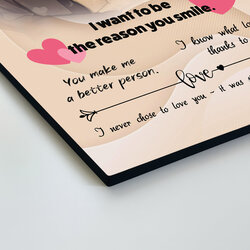 Wooden Love Plaque - For My Love